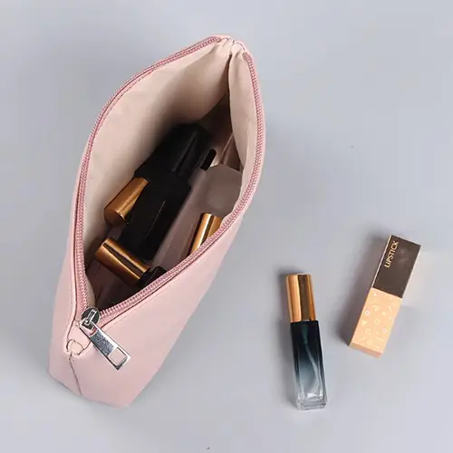 Summer Fashion Home Use Outdoor Zipper Foldable Pink Makeup Case Bag